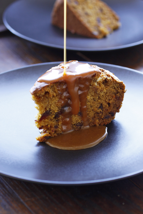 Sticky Kumara and Date Pudding with Caramel sauce