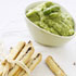 Broad Bean and Avocado Dip with Tapenade Straws