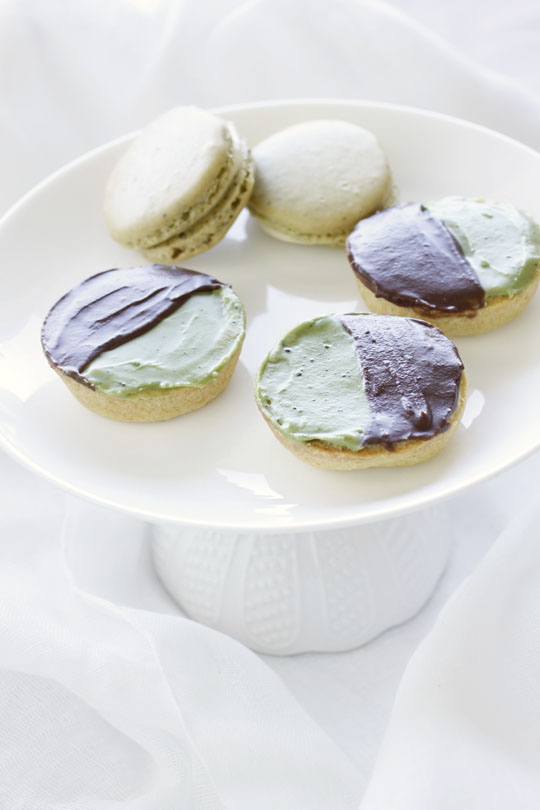 Matcha Neenish Tarts