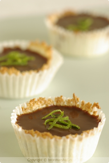 Coconut and Lime Chocolate Tarts