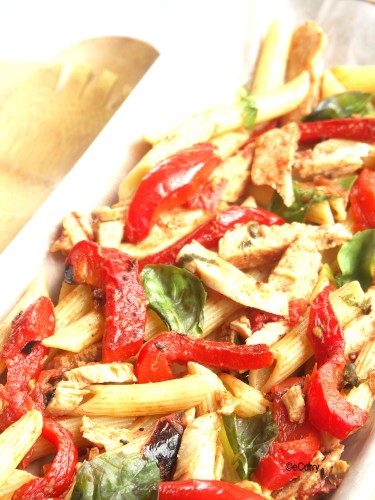 Donna Hay's "Chicken and Roasted Capsicum Pasta" - Image
used with permission, Copyright eCurry